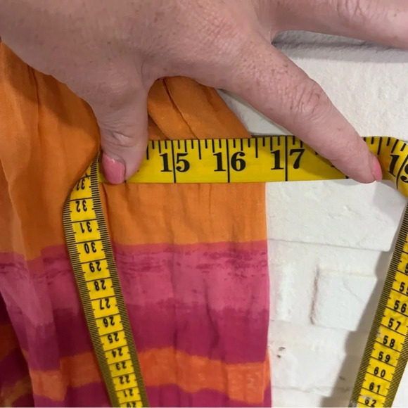 Max Studio Pink and Orange Smocked Tie Dye Mini Dress, Women’s Size Medium - Picture 4 of 8